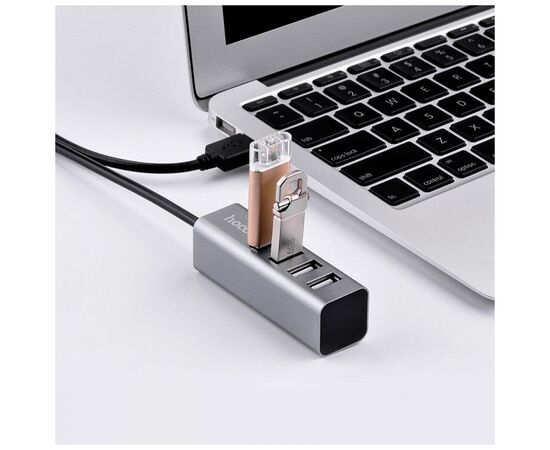 Концентратор HOCO USB 2.0 to 4xUSB Line machine HB1 Tarnish (6957531038139), изображение 5 Концентратор HOCO USB 2.0 to 4xUSB Line machine HB1 Tarnish (6957531038139), изображение 5
