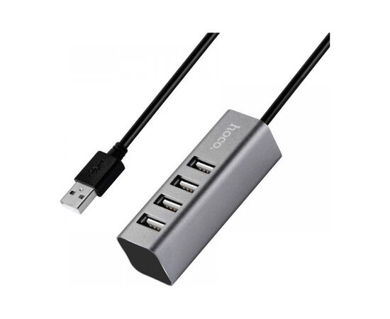Концентратор HOCO USB 2.0 to 4xUSB Line machine HB1 Tarnish (6957531038139)