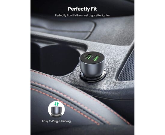 Зарядное устройство Ugreen CD213 2xUSB Fast Car Charger (Dark Blue) (UGR-10144), изображение 6 Зарядное устройство Ugreen CD213 2xUSB Fast Car Charger (Dark Blue) (UGR-10144), изображение 6