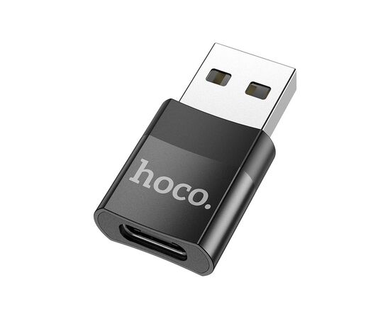 Переходник UA17 USB M to USB-C F USB2.0 Black HOCO (6931474762009)