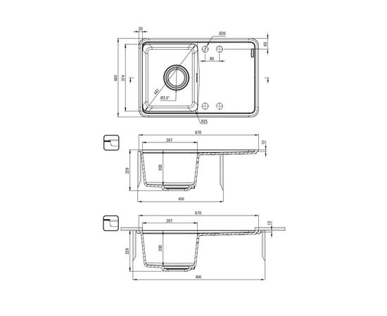Мийка кухонна Deante Momi (ZKM_N11A), зображення 4 Мийка кухонна Deante Momi (ZKM_N11A), зображення 4