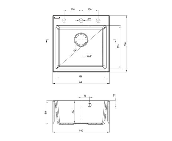 Мийка кухонна Deante Evora ZQJ_X103 + зміш. BOC_X72M (ZQJN5103), зображення 3 Мийка кухонна Deante Evora ZQJ_X103 + зміш. BOC_X72M (ZQJN5103), зображення 3