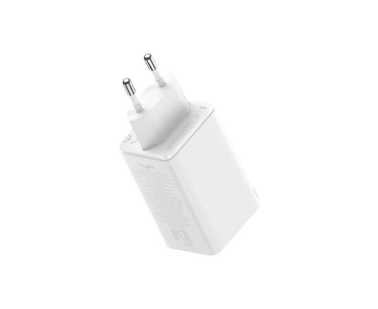 Зарядное устройство Baseus GaN6 Pro Fast Charger 2C+2U 65W + Cable 1.0m Type-C 100W white (P10162701213-00), изображение 4 Зарядное устройство Baseus GaN6 Pro Fast Charger 2C+2U 65W + Cable 1.0m Type-C 100W white (P10162701213-00), изображение 4