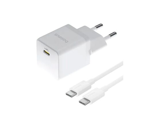 Зарядний пристрій Baseus Palm Fast Charger 1C 20W + Cable 1.0m Type-C 60W white (P10111602213-01)