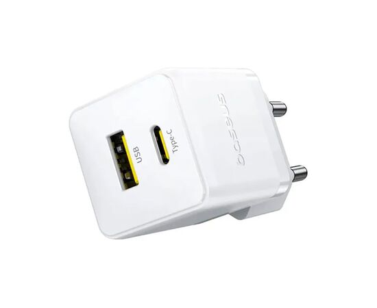 Зарядное устройство Baseus Palm Fast Charger C+U 20W moon white (P10111608213-00), изображение 2 Зарядное устройство Baseus Palm Fast Charger C+U 20W moon white (P10111608213-00), изображение 2