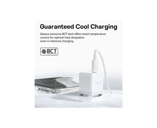 Зарядное устройство Baseus Palm Fast Charger C+U 20W moon white (P10111608213-00), изображение 7 Зарядное устройство Baseus Palm Fast Charger C+U 20W moon white (P10111608213-00), изображение 7