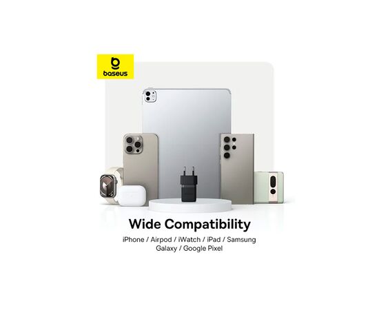 Зарядний пристрій Baseus Palm Fast Charger C+U 30W cluster black (P1011160A113-00), зображення 8 Зарядний пристрій Baseus Palm Fast Charger C+U 30W cluster black (P1011160A113-00), зображення 8