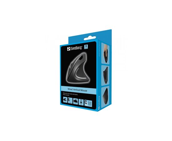 Мышка Sandberg Vertical Mouse Pro USB Black (630-14), изображение 4 Мышка Sandberg Vertical Mouse Pro USB Black (630-14), изображение 4