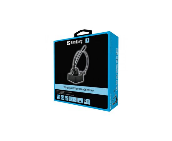 Наушники Sandberg Bluetooth Office Headset Pro Mono Black (126-06), изображение 2 Наушники Sandberg Bluetooth Office Headset Pro Mono Black (126-06), изображение 2