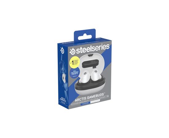 Наушники SteelSeries Arctis GameBuds Bluetooth White (61682), изображение 6 Наушники SteelSeries Arctis GameBuds Bluetooth White (61682), изображение 6