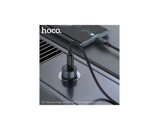 Зарядное устройство HOCO HOCO Z57 Glorious single-port USB-C PD30W + cable USB-C Metal Gray (6942007633086), изображение 5 Зарядное устройство HOCO HOCO Z57 Glorious single-port USB-C PD30W + cable USB-C Metal Gray (6942007633086), изображение 5