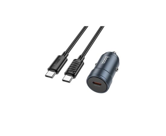 Зарядное устройство HOCO HOCO Z57 Glorious single-port USB-C PD30W + cable USB-C Metal Gray (6942007633086)