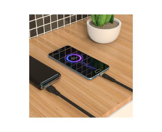 Дата кабель USB 2.0 AM to Micro 5P 1.0m 2.4A silicone X53 black HOCO (6931474738073), изображение 5 Дата кабель USB 2.0 AM to Micro 5P 1.0m 2.4A silicone X53 black HOCO (6931474738073), изображение 5