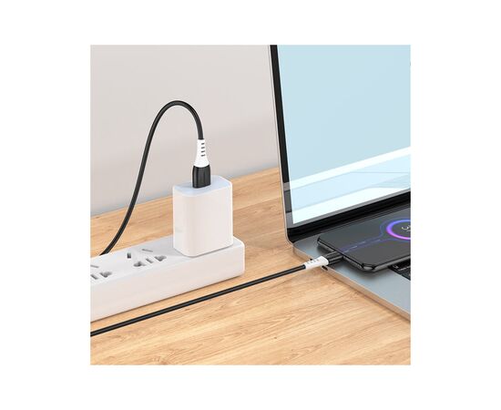 Дата кабель USB 2.0 AM to Micro 5P 1.0m 2.4A silicone X82 black HOCO (6931474768551), изображение 7 Дата кабель USB 2.0 AM to Micro 5P 1.0m 2.4A silicone X82 black HOCO (6931474768551), изображение 7