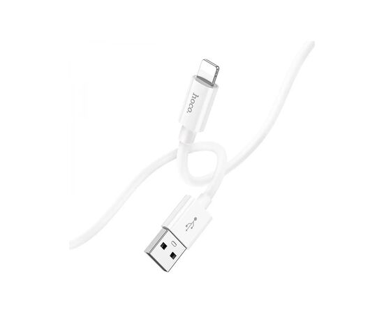 Дата кабель USB 2.0 AM to Lightning 1.0m Magic silicone X87 white HOCO (6931474783202), изображение 2 Дата кабель USB 2.0 AM to Lightning 1.0m Magic silicone X87 white HOCO (6931474783202), изображение 2