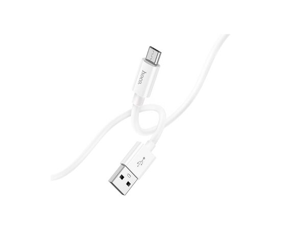 Дата кабель USB 2.0 AM to Micro 5P 1.0m Magic silicone X87 white HOCO (6931474783226), изображение 2 Дата кабель USB 2.0 AM to Micro 5P 1.0m Magic silicone X87 white HOCO (6931474783226), изображение 2