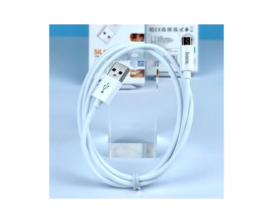 Дата кабель USB 2.0 AM to Micro 5P 1.0m Magic silicone X87 white HOCO (6931474783226), изображение 4 Дата кабель USB 2.0 AM to Micro 5P 1.0m Magic silicone X87 white HOCO (6931474783226), изображение 4