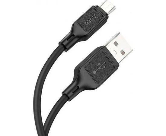 Дата кабель USB 2.0 AM to Micro 5P 1.0m Cool silicone X90 black HOCO (6931474788429), изображение 2 Дата кабель USB 2.0 AM to Micro 5P 1.0m Cool silicone X90 black HOCO (6931474788429), изображение 2