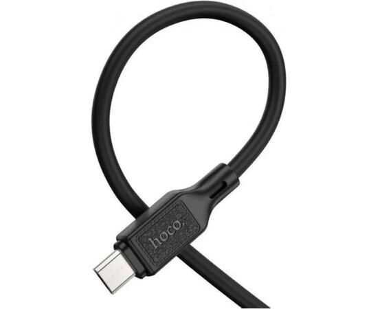 Дата кабель USB 2.0 AM to Micro 5P 1.0m Cool silicone X90 black HOCO (6931474788429), изображение 3 Дата кабель USB 2.0 AM to Micro 5P 1.0m Cool silicone X90 black HOCO (6931474788429), изображение 3