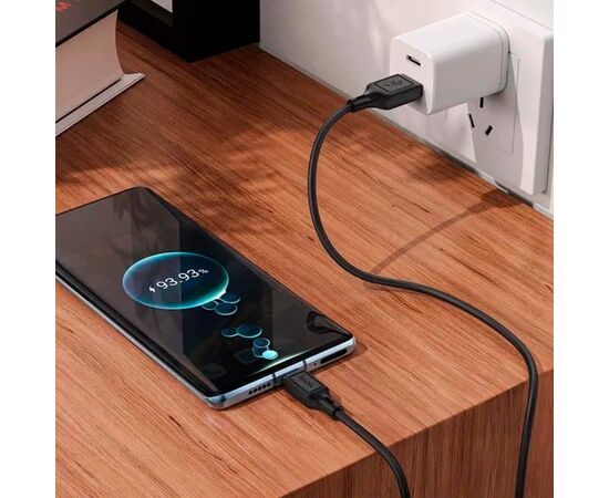 Дата кабель USB-C to USB-C 1.0m Cool silicone X90 black HOCO (6931474788443), изображение 6 Дата кабель USB-C to USB-C 1.0m Cool silicone X90 black HOCO (6931474788443), изображение 6