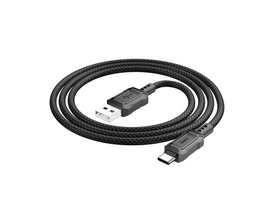 Дата кабель USB 2.0 AM to USB-C 1.0m Leader charging X94 black HOCO (6931474794291), изображение 3 Дата кабель USB 2.0 AM to USB-C 1.0m Leader charging X94 black HOCO (6931474794291), изображение 3