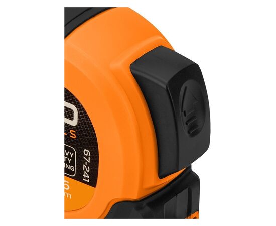 Рулетка Neo Tools Super Black, 3мx16мм, с фиксатором сматывания, магнит (67-241), изображение 5 Рулетка Neo Tools Super Black, 3мx16мм, с фиксатором сматывания, магнит (67-241), изображение 5