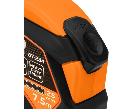 Рулетка Neo Tools 7.5мx25мм, с фиксатором сматывания, магнит (67-234), изображение 6 Рулетка Neo Tools 7.5мx25мм, с фиксатором сматывания, магнит (67-234), изображение 6