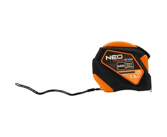 Рулетка Neo Tools 7.5мx25мм, с фиксатором сматывания, магнит (67-234), изображение 7 Рулетка Neo Tools 7.5мx25мм, с фиксатором сматывания, магнит (67-234), изображение 7