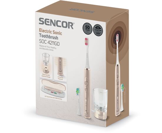 Электрическая зубная щетка Sencor SOC 4211GD, изображение 6 Электрическая зубная щетка Sencor SOC 4211GD, изображение 6
