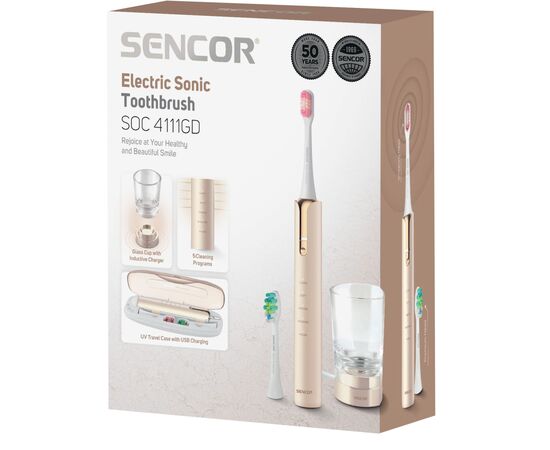 Электрическая зубная щетка Sencor SOC 4111GD, изображение 4 Электрическая зубная щетка Sencor SOC 4111GD, изображение 4