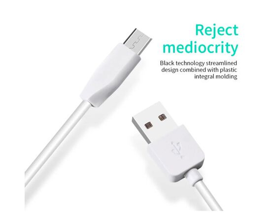 Дата кабель USB 2.0 AM to Micro 5P 2.0m 2.4A PVC X1 white HOCO (6957531042686), изображение 5 Дата кабель USB 2.0 AM to Micro 5P 2.0m 2.4A PVC X1 white HOCO (6957531042686), изображение 5