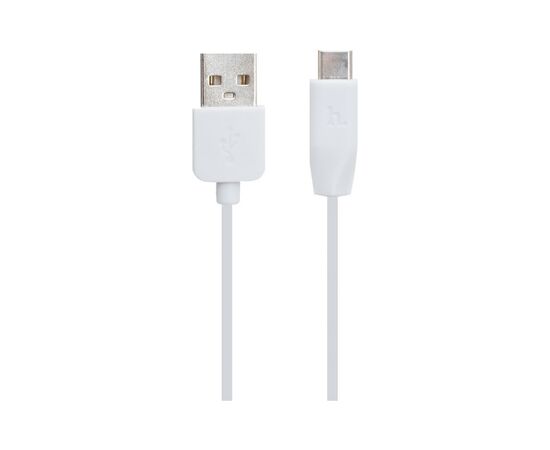 Дата кабель USB 2.0 AM to USB-C 1.0m 3A PVC X1 white HOCO (6957531032045)