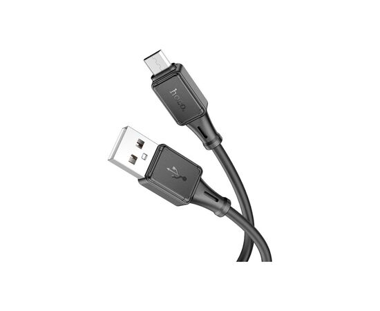 Дата кабель USB 2.0 AM to Micro 5P 1.0m Assistant silicone X101 black HOCO (6942007604055), изображение 2 Дата кабель USB 2.0 AM to Micro 5P 1.0m Assistant silicone X101 black HOCO (6942007604055), изображение 2