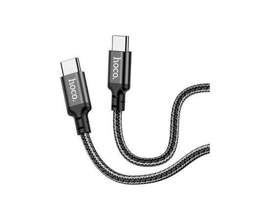 Дата кабель USB-C to USB-C 1.0m 60W nylon X14 black HOCO (6931474752215), изображение 2 Дата кабель USB-C to USB-C 1.0m 60W nylon X14 black HOCO (6931474752215), изображение 2