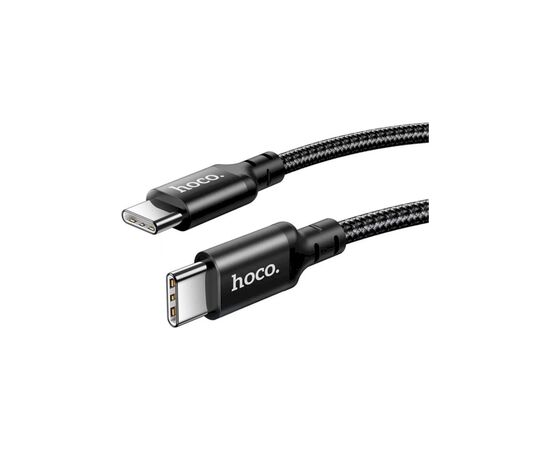 Дата кабель USB-C to USB-C 1.0m 60W nylon X14 black HOCO (6931474752215), изображение 3 Дата кабель USB-C to USB-C 1.0m 60W nylon X14 black HOCO (6931474752215), изображение 3