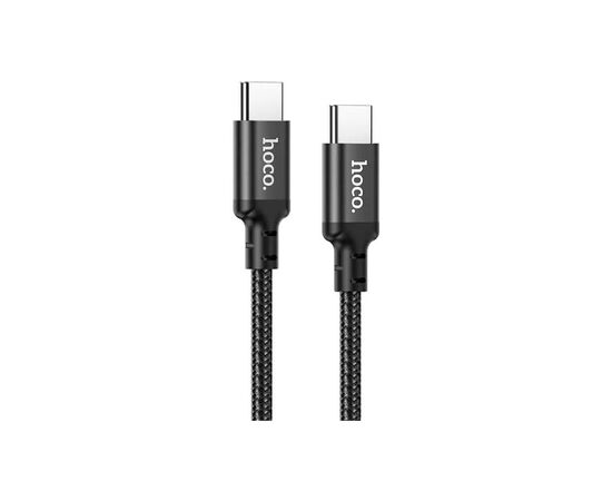 Дата кабель USB-C to USB-C 1.0m 60W nylon X14 black HOCO (6931474752215)