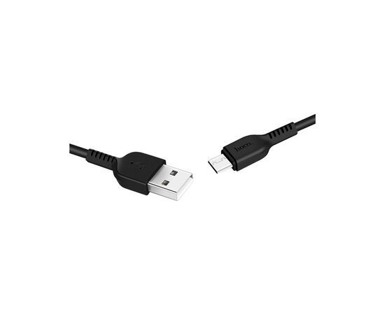 Дата кабель USB 2.0 AM to USB-C 1.0m 3A PVC X20 black HOCO (6957531068846), изображение 2 Дата кабель USB 2.0 AM to USB-C 1.0m 3A PVC X20 black HOCO (6957531068846), изображение 2