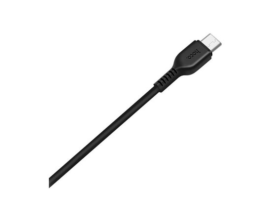 Дата кабель USB 2.0 AM to USB-C 1.0m 3A PVC X20 black HOCO (6957531068846), изображение 3 Дата кабель USB 2.0 AM to USB-C 1.0m 3A PVC X20 black HOCO (6957531068846), изображение 3