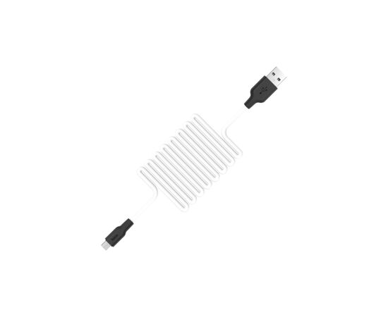 Дата кабель USB 2.0 AM to Micro 5P 1.0m 2A silicone X21 black+white HOCO (6957531071389), изображение 3 Дата кабель USB 2.0 AM to Micro 5P 1.0m 2A silicone X21 black+white HOCO (6957531071389), изображение 3