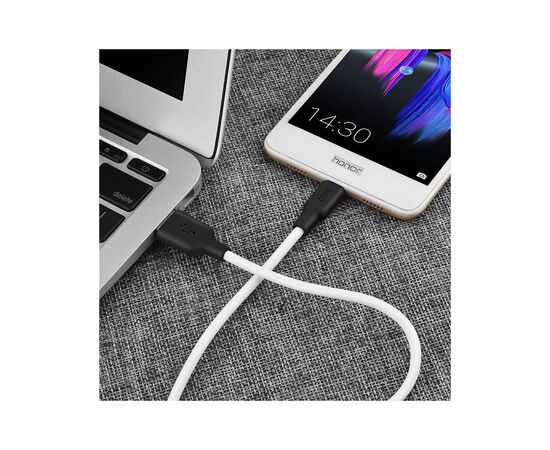Дата кабель USB 2.0 AM to Micro 5P 1.0m 2A silicone X21 black+white HOCO (6957531071389), изображение 5 Дата кабель USB 2.0 AM to Micro 5P 1.0m 2A silicone X21 black+white HOCO (6957531071389), изображение 5