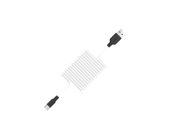 Дата кабель USB 2.0 AM to USB-C 1.0m 2A silicone X21 black+white HOCO (6957531071402), изображение 3 Дата кабель USB 2.0 AM to USB-C 1.0m 2A silicone X21 black+white HOCO (6957531071402), изображение 3