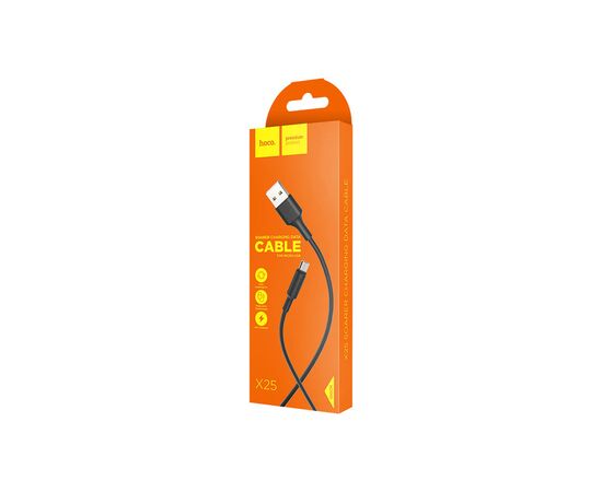 Дата кабель USB 2.0 AM to Micro 5P 1.0m 2A PVC X25 black HOCO (6957531080121), изображение 4 Дата кабель USB 2.0 AM to Micro 5P 1.0m 2A PVC X25 black HOCO (6957531080121), изображение 4