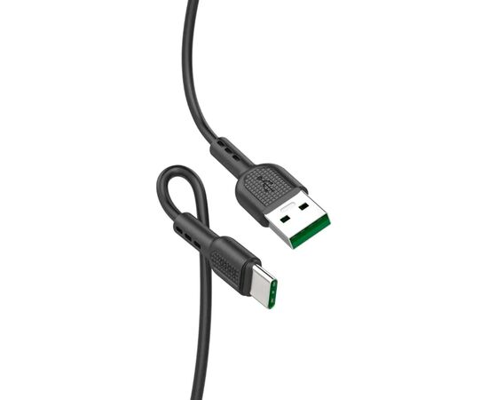 Дата кабель USB-C to USB-C 1.0m 5A Surge charging X33 black HOCO (6931474706119), изображение 4 Дата кабель USB-C to USB-C 1.0m 5A Surge charging X33 black HOCO (6931474706119), изображение 4
