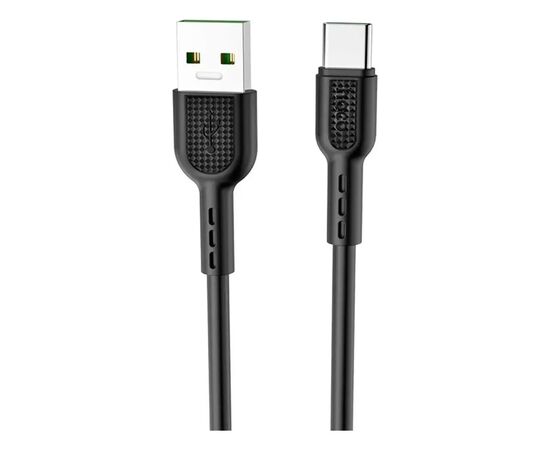 Дата кабель USB-C to USB-C 1.0m 5A Surge charging X33 black HOCO (6931474706119)