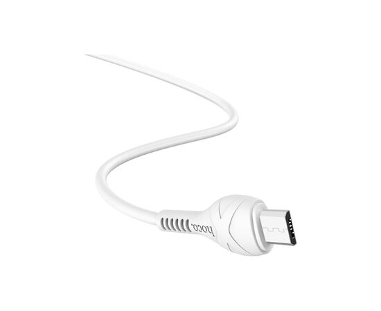 Дата кабель USB 2.0 AM to Micro 5P 1.0m 2.4A PVC X37 white HOCO (6931474710505), изображение 3 Дата кабель USB 2.0 AM to Micro 5P 1.0m 2.4A PVC X37 white HOCO (6931474710505), изображение 3