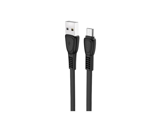 Дата кабель USB 2.0 AM to Micro 5P 1.0m 2.4A TPE X40 black HOCO (6931474711670)