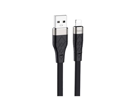 Дата кабель USB 2.0 AM to Lightning 1.0m 2.4A silicone X53 black HOCO (6931474738059)