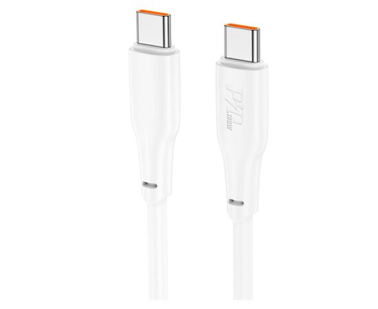 Дата кабель USB-C to USB-C 2.0m 100W TPE X93 white HOCO (6931474790729), изображение 2 Дата кабель USB-C to USB-C 2.0m 100W TPE X93 white HOCO (6931474790729), изображение 2
