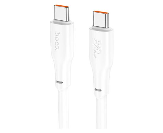Дата кабель USB-C to USB-C 2.0m 240W TPE X93 white HOCO (6931474790743), изображение 2 Дата кабель USB-C to USB-C 2.0m 240W TPE X93 white HOCO (6931474790743), изображение 2
