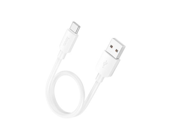 Дата кабель USB 2.0 AM to USB-C 0.25m Hyper 27W X96 white HOCO (6942007609418), изображение 2 Дата кабель USB 2.0 AM to USB-C 0.25m Hyper 27W X96 white HOCO (6942007609418), изображение 2